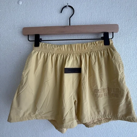 Essentials Women's Athletic Shorts and Tee in Pale Yellow - Picture 11 of 14